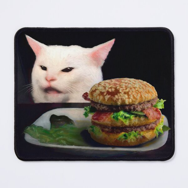 Item preview, Woman Yells at Cat Meme Painting... but it's a BigMac instead of a salad designed and sold by omgcatz.