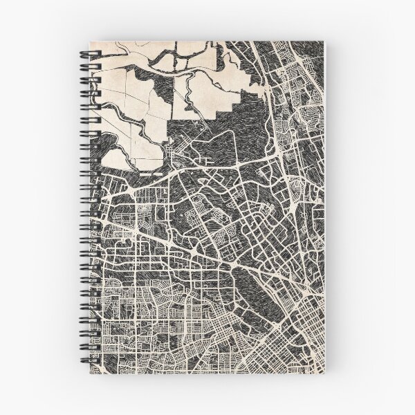 Item preview, Santa Clara map California Ink lines designed and sold by InkMaps.