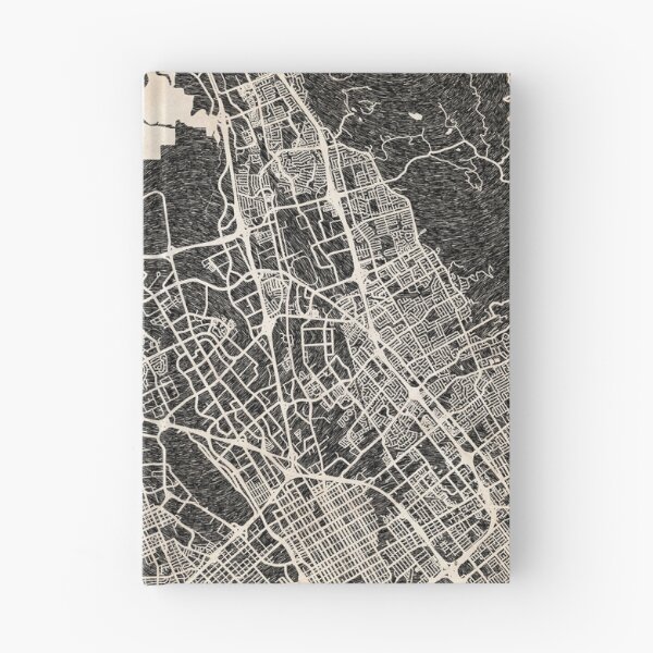 Artikelvorschau, Santa Clara map California Ink lines entworfen und verkauft von InkMaps.