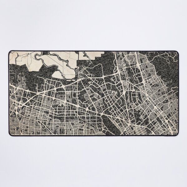 Item preview, Santa Clara map California Ink lines designed and sold by InkMaps.