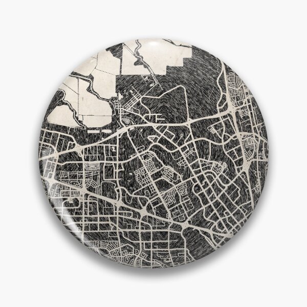 Item preview, Santa Clara map California Ink lines 2 designed and sold by InkMaps.