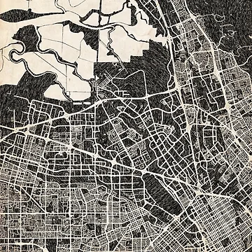 Vorschaubild zum Design Santa Clara map California Ink lines 2 von InkMaps