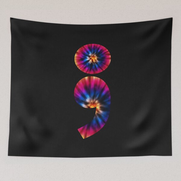 Item preview, Mental Health Awareness semicolone Tie And Dye Suicide Awarness Month designed and sold by Anela-MC.