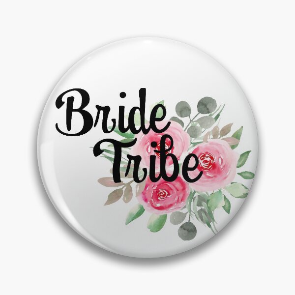 Item preview, Bride Tribe pink watercolor florals handlettered  designed and sold by Harpley Design Studio.