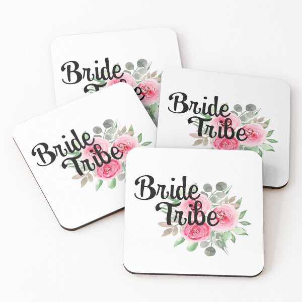 Item preview, Bride Tribe pink watercolor florals handlettered  designed and sold by Harpley Design Studio.