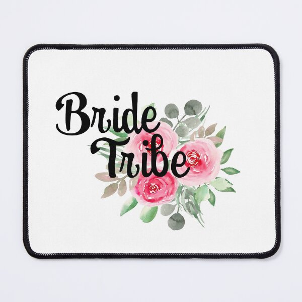 Item preview, Bride Tribe pink watercolor florals handlettered designed and sold by Harpley Design Studio.