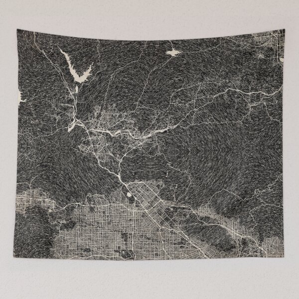Item preview, Santa Clarita map California Ink lines designed and sold by InkMaps.