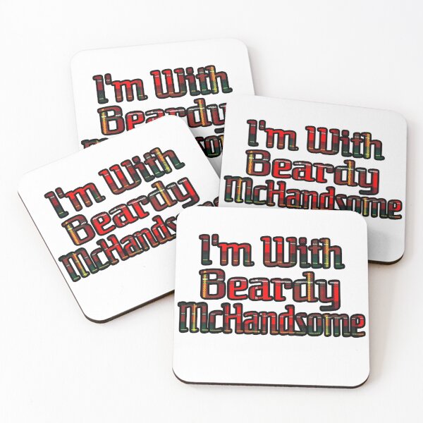 Item preview, Im with Beardy McHandsome Bold Tartan Text designed and sold by Braw-Merch.