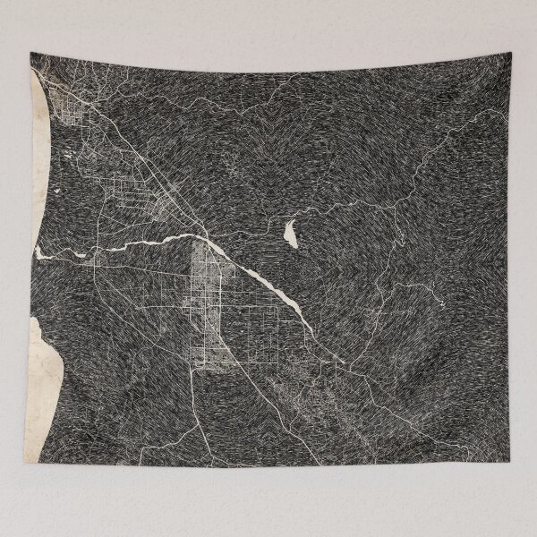 Item preview, Santa Maria map California Ink lines designed and sold by InkMaps.