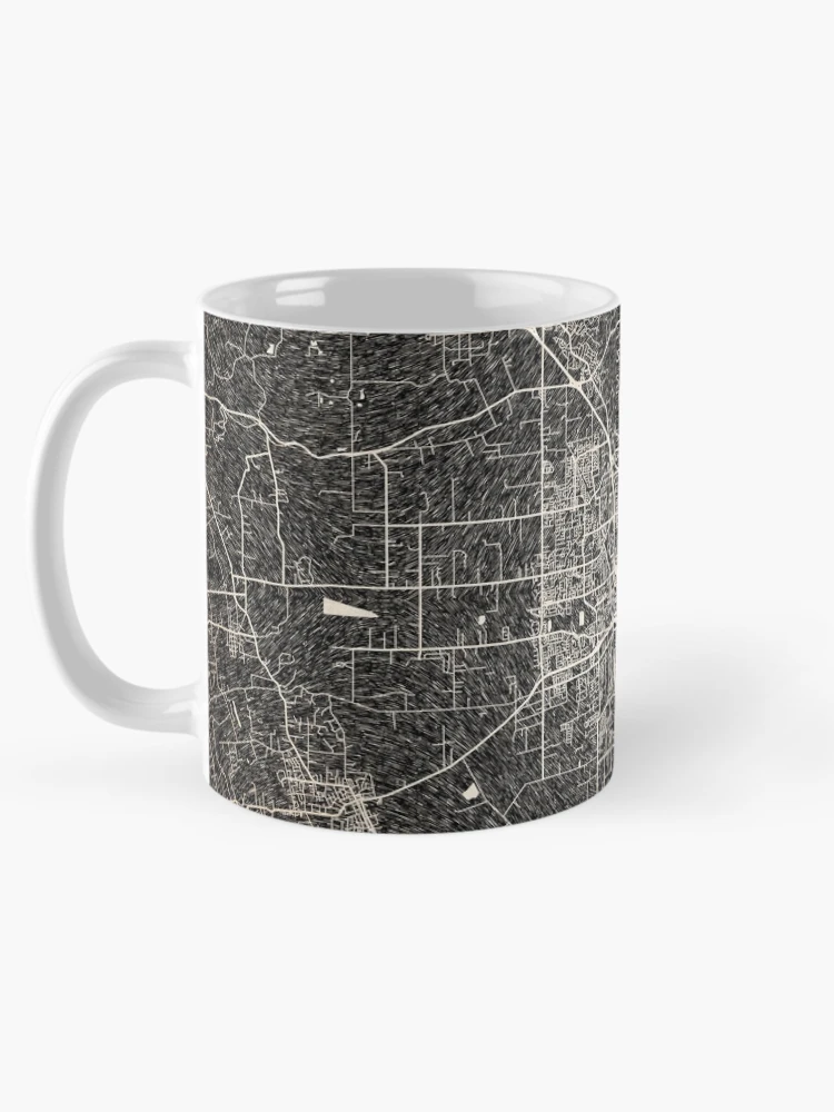 Thumbnail 5 of 6, Coffee Mug, Santa Rosa map California Ink lines designed and sold by InkMaps.