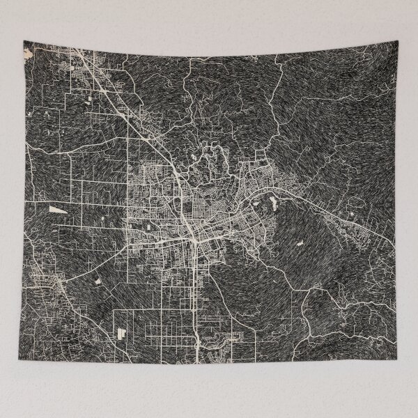 Item preview, Santa Rosa map California Ink lines designed and sold by InkMaps.