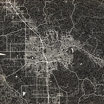 Artwork thumbnail, Santa Rosa map California Ink lines by InkMaps