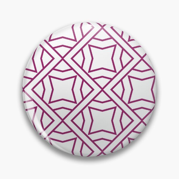 Item preview, Magenta and White Stripe Cube Tile Pattern - Color Matches Colour of the Year 2022 Orchid Flower 150-38-31 designed and sold by ColorOfTheYears.