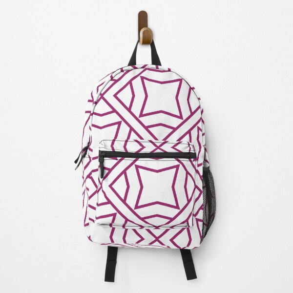 Item preview, Magenta and White Stripe Cube Tile Pattern - Color Matches Colour of the Year 2022 Orchid Flower 150-38-31 designed and sold by ColorOfTheYears.