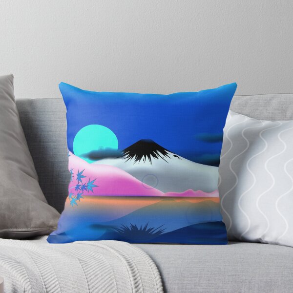 Item preview, Mt Fuji at night Japanese art painting of Japan with Mount Fuji scene designed and sold by LeBreab.