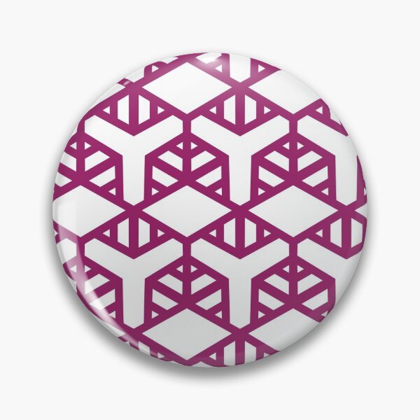Item preview, Magenta and White Geometric Shape Tile Pattern - Color Matches Colour of the Year 2022 Orchid Flower 150-38-31 designed and sold by ColorOfTheYears.