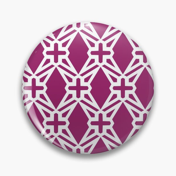 Item preview, Magenta and White Geometric Shape Tile Pattern - Color Matches Colour of the Year 2022 Orchid Flower 150-38-31 designed and sold by ColorOfTheYears.