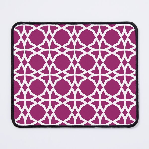 Item preview, Magenta and White Symmetrical Flower Pattern - Color Matches Colour of the Year 2022 Orchid Flower 150-38-31 designed and sold by ColorOfTheYears.