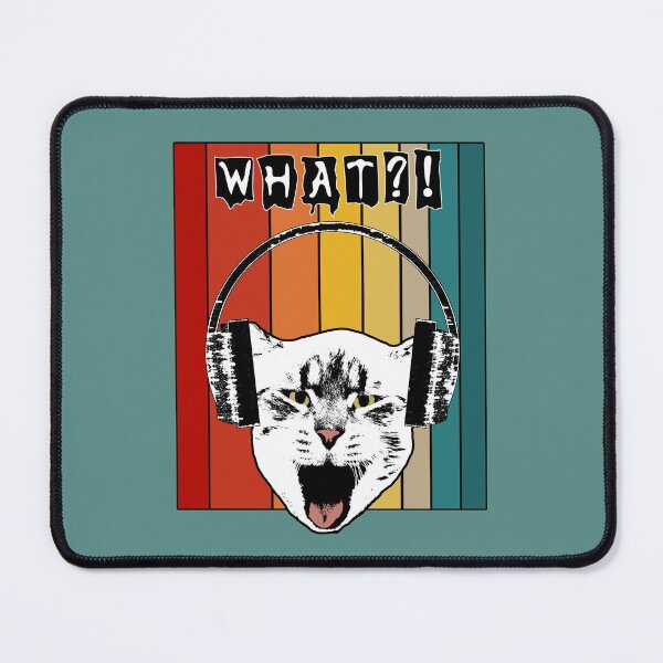 Item preview, Headphones What?! cat stripes annoyed can't hear you designed and sold by SolidEarthArt.