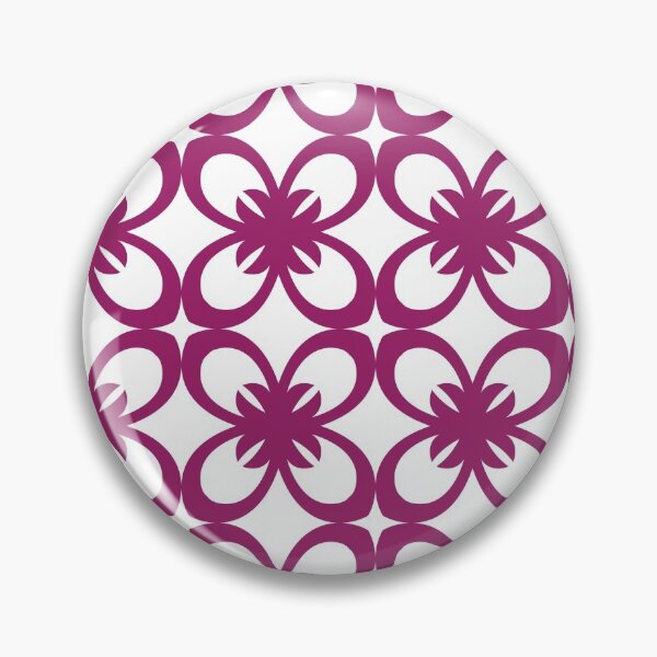 Item preview, Magenta and White Minimal Floral Flower Pattern - Color Matches Colour of the Year 2022 Orchid Flower 150-38-31 designed and sold by ColorOfTheYears.