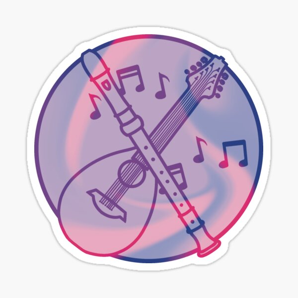 Bisexual Bard Symbol Sticker