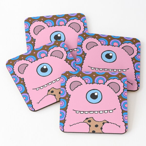 Item preview, Pink Bear Cyclops with Cookie designed and sold by SquashBlossom1.