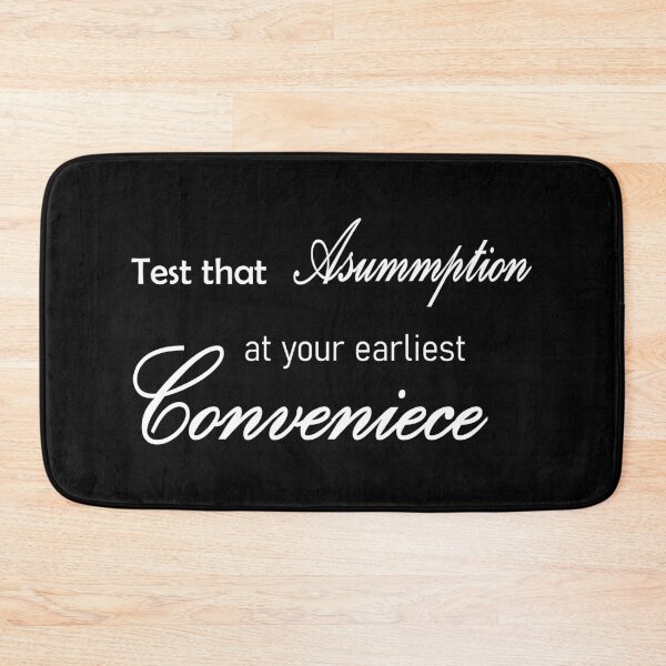 Item preview, Assumption white text designed and sold by AppleAnne.