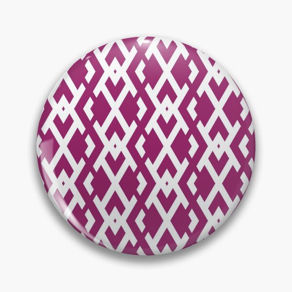 Item preview, Magenta and White Diamond Vertical Zig Zag Pattern - Color Matches Colour of the Year 2022 Orchid Flower 150-38-31 designed and sold by ColorOfTheYears.