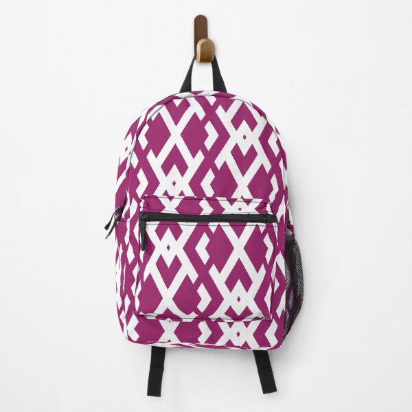 Item preview, Magenta and White Diamond Vertical Zig Zag Pattern - Color Matches Colour of the Year 2022 Orchid Flower 150-38-31 designed and sold by ColorOfTheYears.