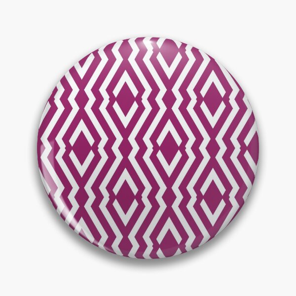 Item preview, Magenta and White Diamond Zig Zag Ripple Pattern - Color Matches Colour of the Year 2022 Orchid Flower 150-38-31 designed and sold by ColorOfTheYears.