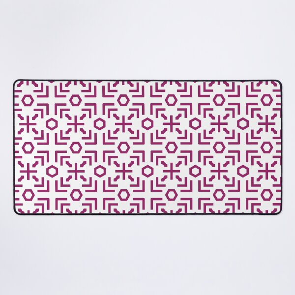 Item preview, Magenta and White Art Deco Abstract Pattern - Color Matches Colour of the Year 2022 Orchid Flower 150-38-31 designed and sold by ColorOfTheYears.