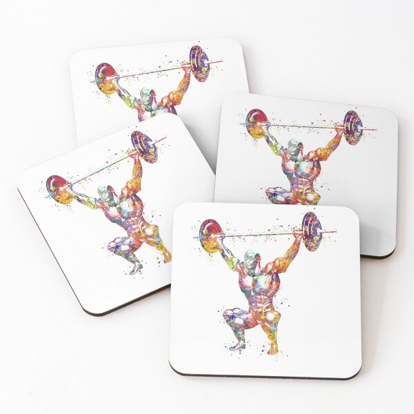 Item preview, Weightlifter Muscles Colorful Watercolor designed and sold by LotusGifts.