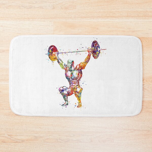 Item preview, Weightlifter Muscles Colorful Watercolor designed and sold by LotusGifts.