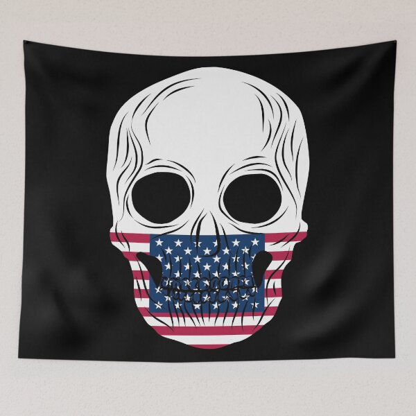 Item preview, American Flag Mask on Skull in General Style designed and sold by Vasabi88.