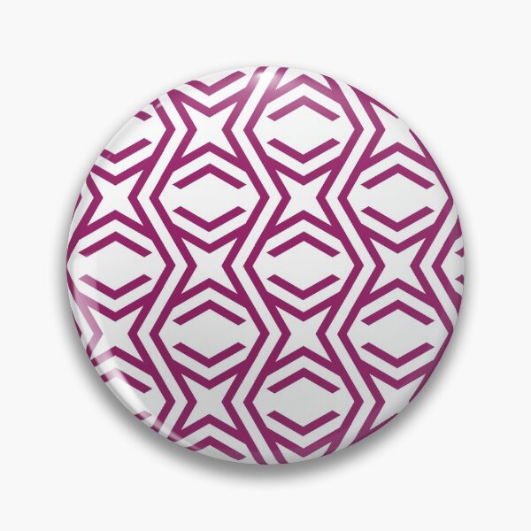 Item preview, Magenta and White Zig Zag Stripe and Star Pattern - Color Matches Colour of the Year 2022 Orchid Flower 150-38-31 designed and sold by ColorOfTheYears.