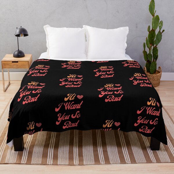 Item preview, HI I WANT YOU SO BAD - Simple Red Script Text designed and sold by Yaseee.