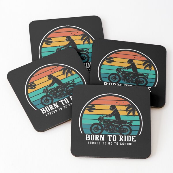 Item preview, Born To Ride Forced To Go To School designed and sold by OfficeFortune.