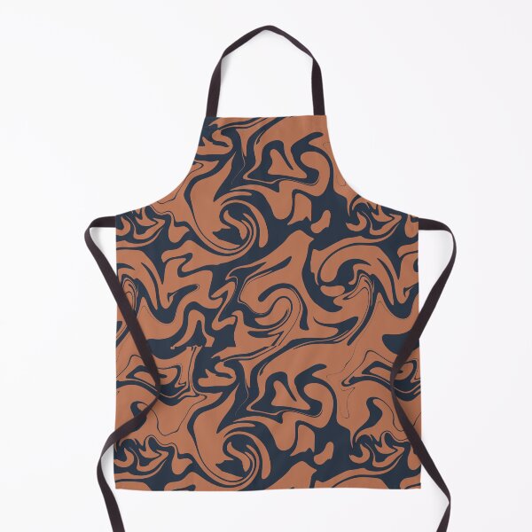 Item preview, Twirl abstracts illustration pattern with navy background designed and sold by MercuryV.