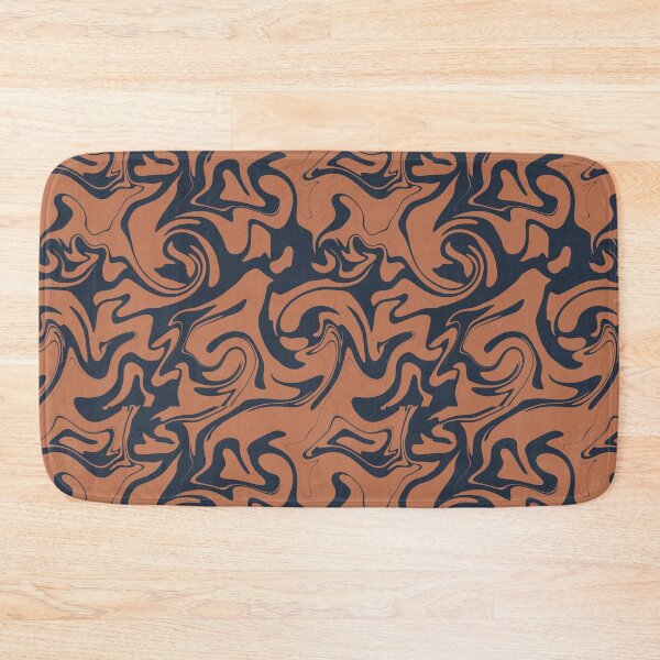 Item preview, Twirl abstracts illustration pattern with navy background  designed and sold by MercuryV.