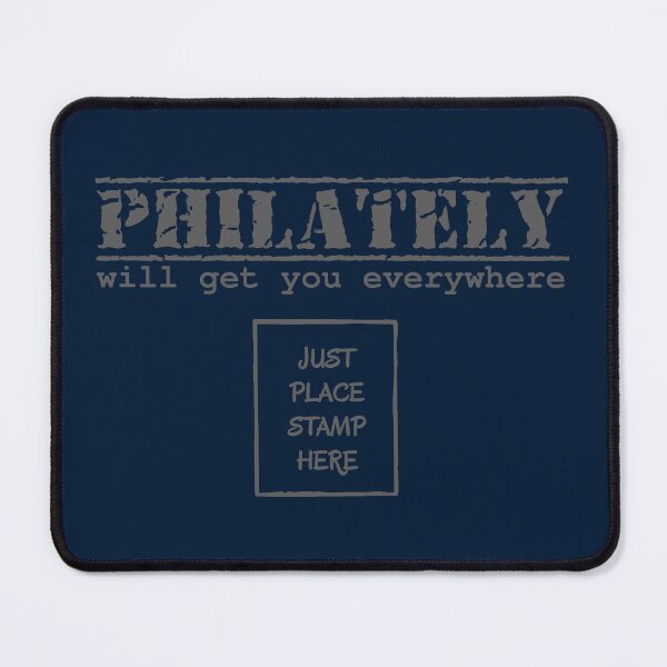 Item preview, Philately will get you everywhere just place stamp here pun designed and sold by SolidEarthArt.