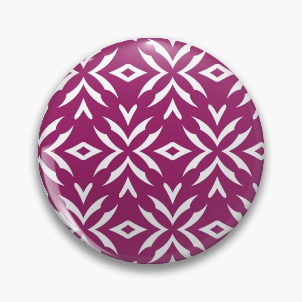 Item preview, Magenta and White Abstract Flower Pattern - Color Matches Colour of the Year 2022 Orchid Flower 150-38-31 designed and sold by ColorOfTheYears.