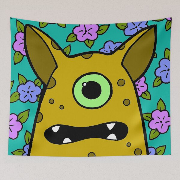 Item preview, Anxious Cyclops with Flowers designed and sold by SquashBlossom1.
