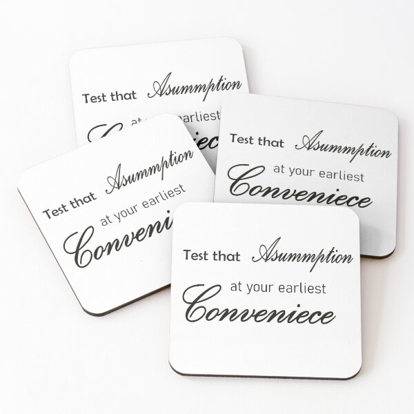 Item preview, assumption black text designed and sold by AppleAnne.