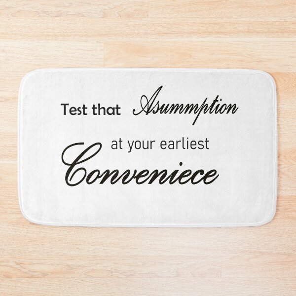 Item preview, assumption black text designed and sold by AppleAnne.