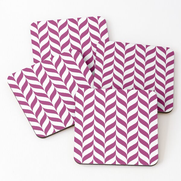 Item preview, Magenta and White Pretty Herringbone Pattern - Color Matches Colour of the Year 2022 Orchid Flower 150-38-31 designed and sold by ColorOfTheYears.