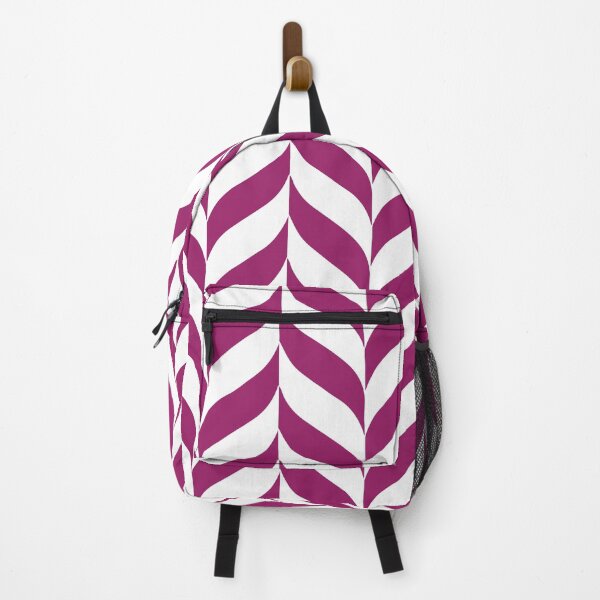 Item preview, Magenta and White Pretty Herringbone Pattern - Color Matches Colour of the Year 2022 Orchid Flower 150-38-31 designed and sold by ColorOfTheYears.