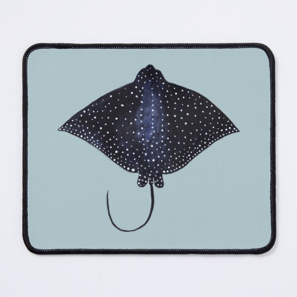 Item preview, Spotted eagle ray watercolor painting designed and sold by Milanicole.