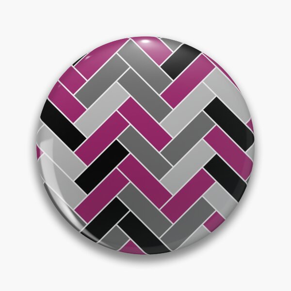 Item preview, Magenta Gray Black and White Herringbone Pattern - Color Matches Colour of the Year 2022 Orchid Flower 150-38-31 designed and sold by ColorOfTheYears.