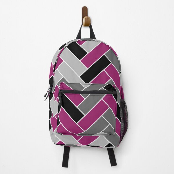 Item preview, Magenta Gray Black and White Herringbone Pattern - Color Matches Colour of the Year 2022 Orchid Flower 150-38-31 designed and sold by ColorOfTheYears.