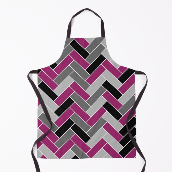 Item preview, Magenta Gray Black and White Herringbone Pattern - Color Matches Colour of the Year 2022 Orchid Flower 150-38-31 designed and sold by ColorOfTheYears.